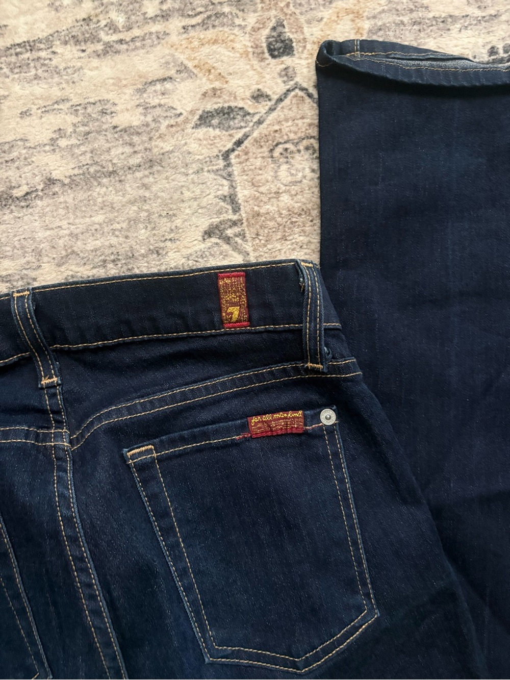 7 for all mankind western cowgirl bootcut jeans size 26 LONG the skinny bootcut - Picture 2 of 7